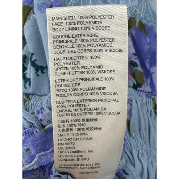 Free People Daphne Blouse in Blue Medium - Picture 8 of 10